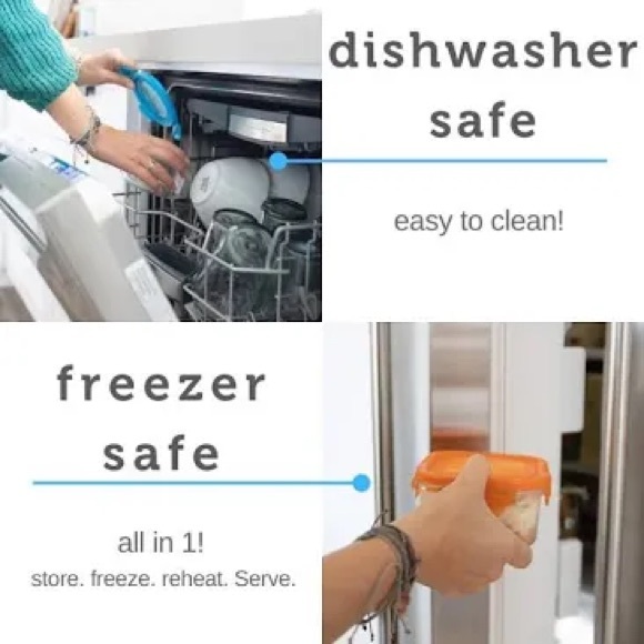 2-4pks Reusable 5 oz glass containers with lockable lids. Leakproof, freezersafe - Picture 8 of 8